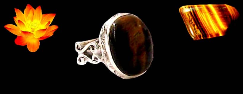 Indian natural tiger eye stone rings for men / women