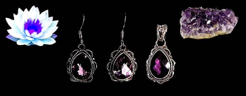 Amethyst Indian Pendant sets for all in sterling silver
