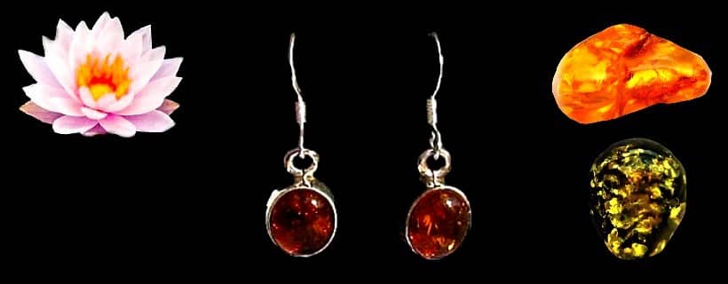 Boucles d'Oreilles ambre naturelle femme