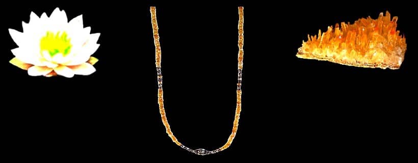 Colliers indiens argent et citrine