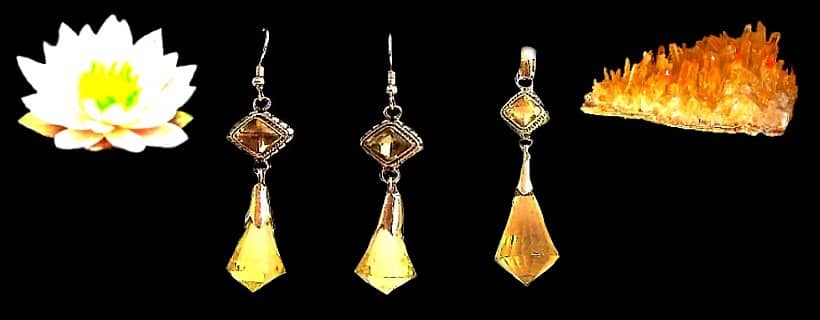 Parures indiennes argent et citrine