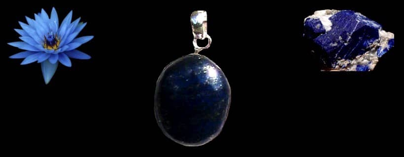 Pendentifs en argent et lapis lazuli naturelle